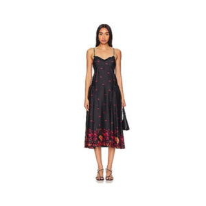 Free People Black Floral Dress Size Medium NWT